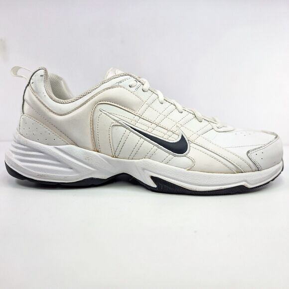 Nike T-Lite VIII White Black Leather Trainers 386766-141 Men’s 12